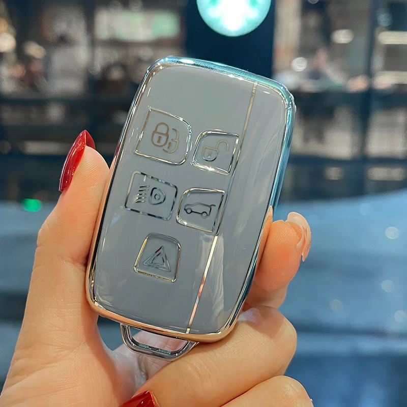 

Чехол для автомобильного ключа для Land Rover Range Rover Sport Evoque Velar Discovery 5 Jaguar XE XF E-Pace F-Pace A9 A8 A9 X8 XJ XFL XJL