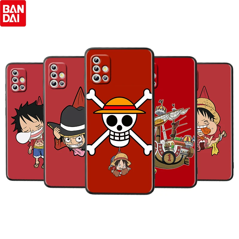 

Cartoon One Piece Mini For Samsung Galaxy A72 A71 A52 A51 A73 A53 A32 A12 A21S Silicone Soft Black Phone Case Funda Coque Cover