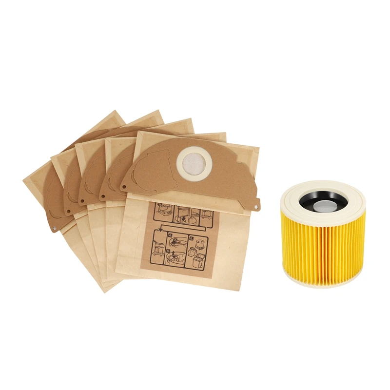 

For Karcher Wet & Dry Vacuum Cleaners Bags And Filter Set
