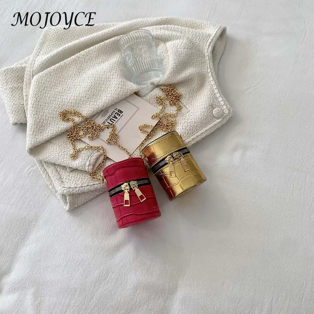 

Women Mini Fashion Shoulder Bag Pure Color Creative Zipper Daily Crossbody Bags Ladies Mini PU Purse Supplies