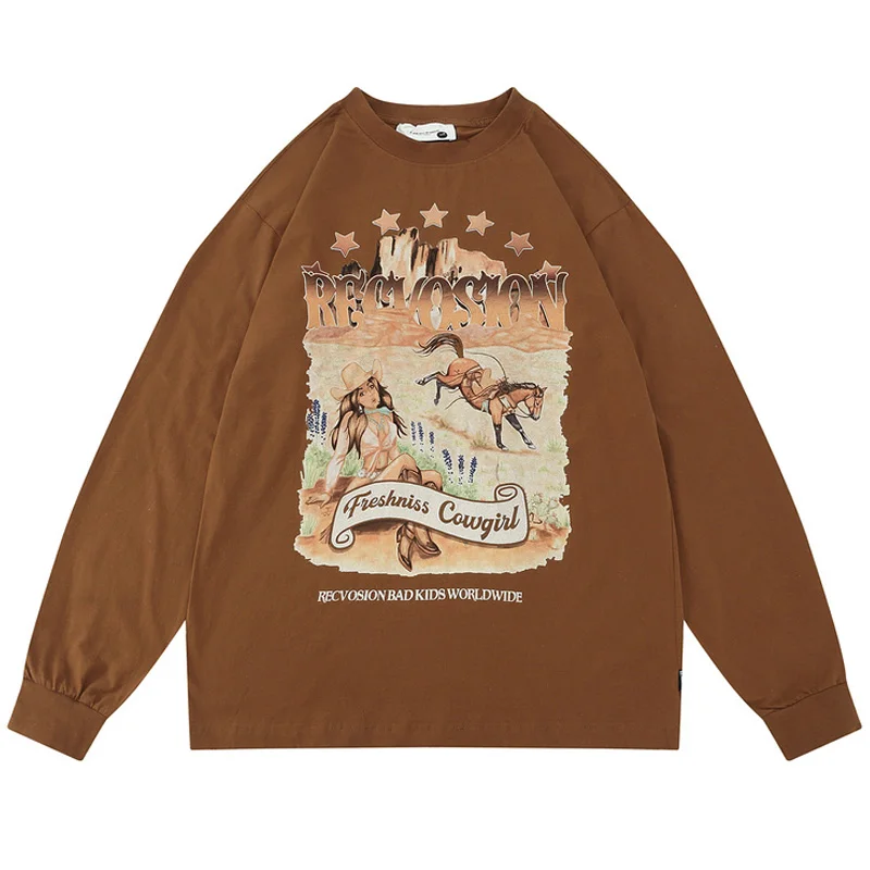 

Unisex Oversize Couple Tops Men 2022 Autumn Flowers Printed Sweatshirts Male Long Sleeve O-Neck 100%Cotton Casual Pullover Top