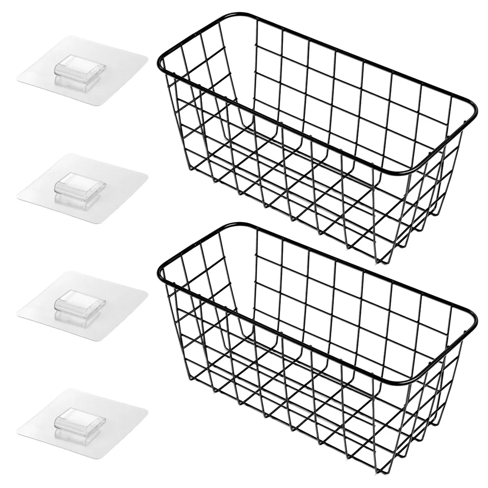 

Wall Basket Wire Hanging Cabinet Baskets Metal Bins Organization Kitchen Pantry Bin Storage Organizer Newspaper Mail Fruit