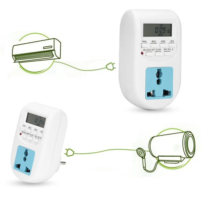 

EU Smart Plug Power Strip Plug 10A 2200W Smart Socket With Timer Plug Energy-saving Programming Electronic Timer Smart Home
