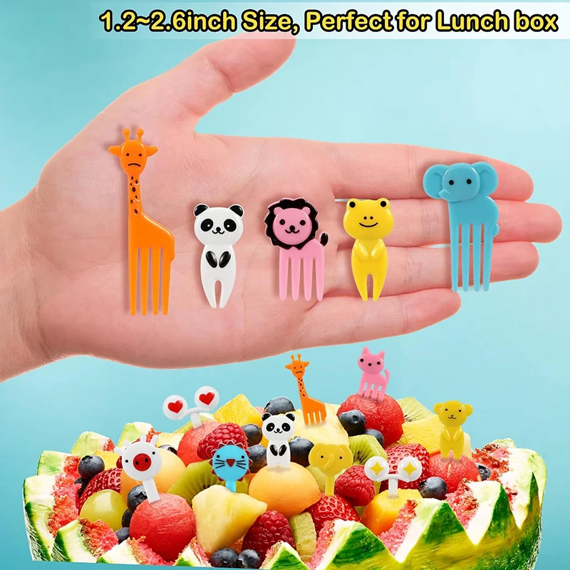 Мини-вилки Для Фруктов В Форме Животных Детей Экологически Чистый Пластиковый