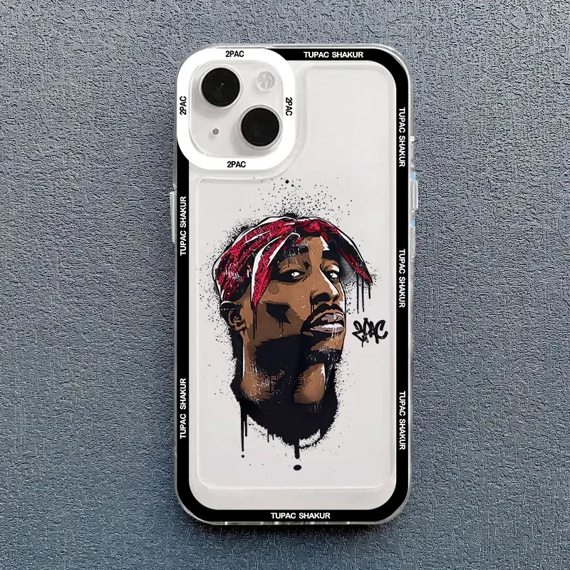 Rapper 2pac Singer Tupac Phone Case For OPPO Reno 12F 12 7 11 11F 10 2F 4 8 8T 8Z 7Z 6Z 6 Pro Plus 4G 5G Clear Soft TPU Cover