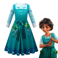 disney encanto costume princess dress suit glamour girl cosplay isabella carnival birthday party christmas girl dress