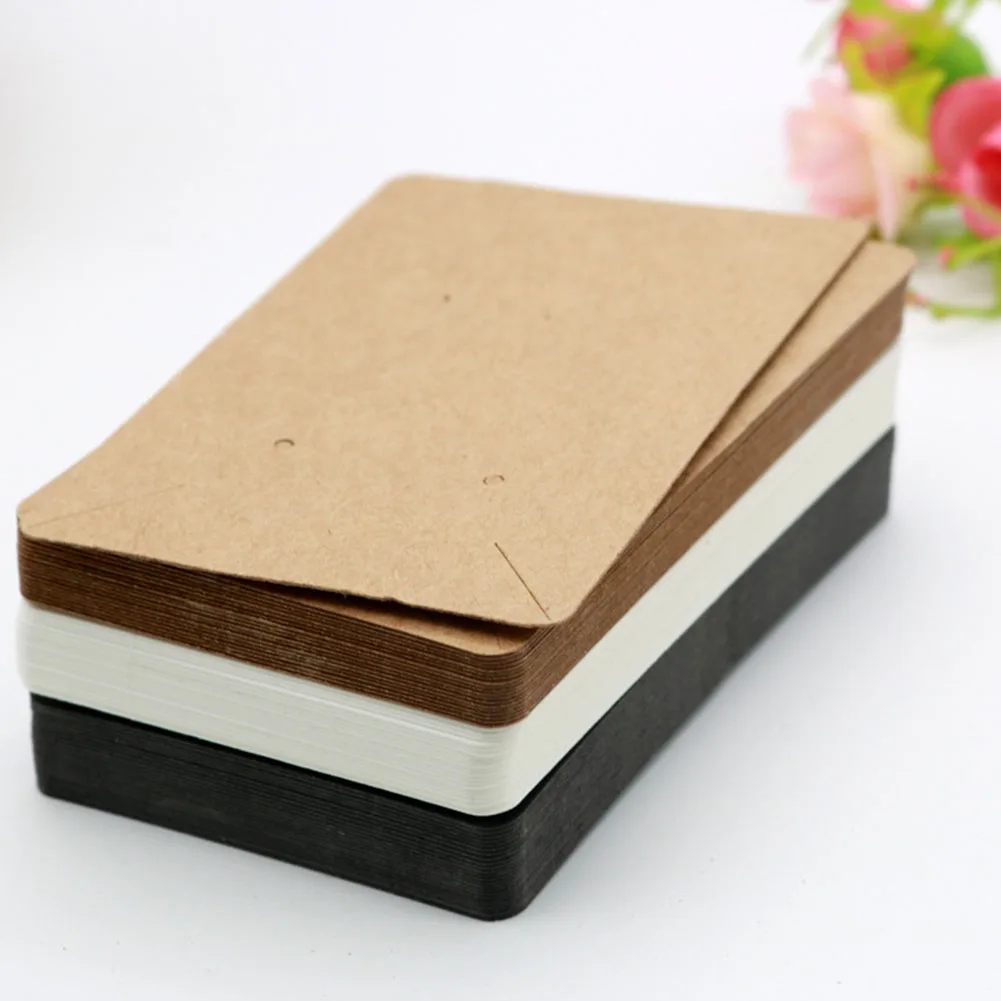 

100pcs/set Wraping Paper Earring Display Necklace Portable Earrings Multifunctional Paper Holder Tag Display Cards