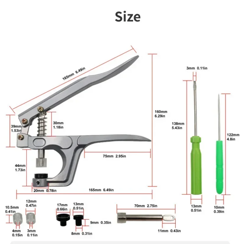 U-образные застежки плоскогубцы комплект кнопок T5 пластиковые кнопки из смолы