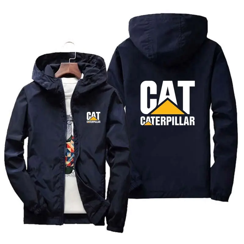 

Мужская куртка с капюшоном 2023, куртка-бомбер, Мужская ветровка, пальто на молнии, весна и осень, Повседневная рабочая куртка, Мужская Защита ...