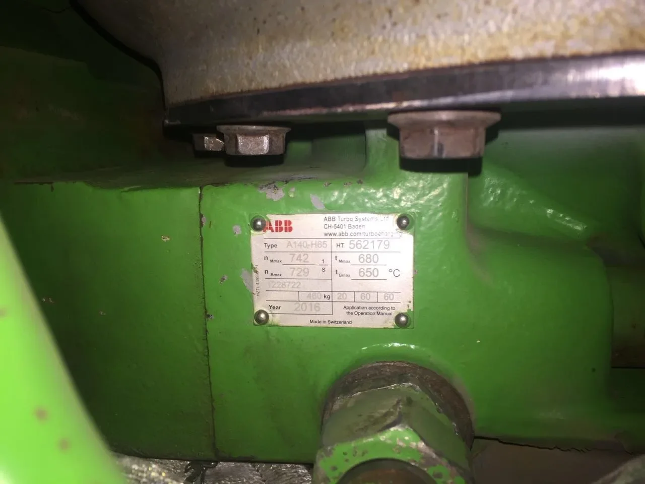 Турбокомпрессор газового двигателя A140-H65 для генераторов J620 653428 653424 1228722 653464 653330