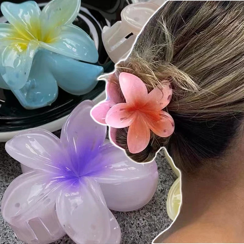 

Korea Flower Shape Hair Claw Clip for Women Girls Sweet Barrette Crab Hair Claws Ponytail Hairpin Bath Headwear Hair Accessories