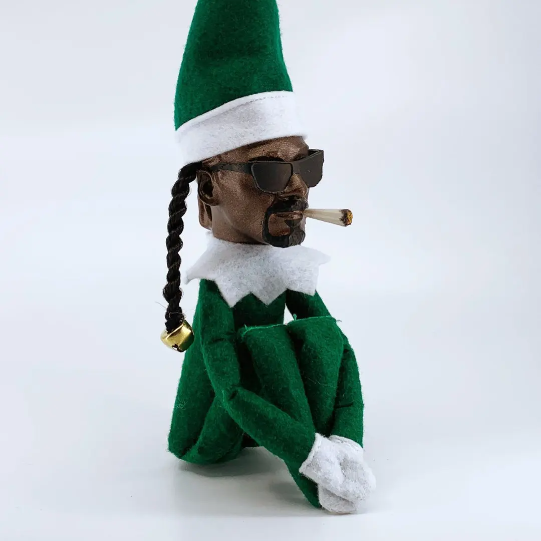 2022 Snoop on A Stoop Рождественский эльф кукла шпионское изгибающееся фотографическое