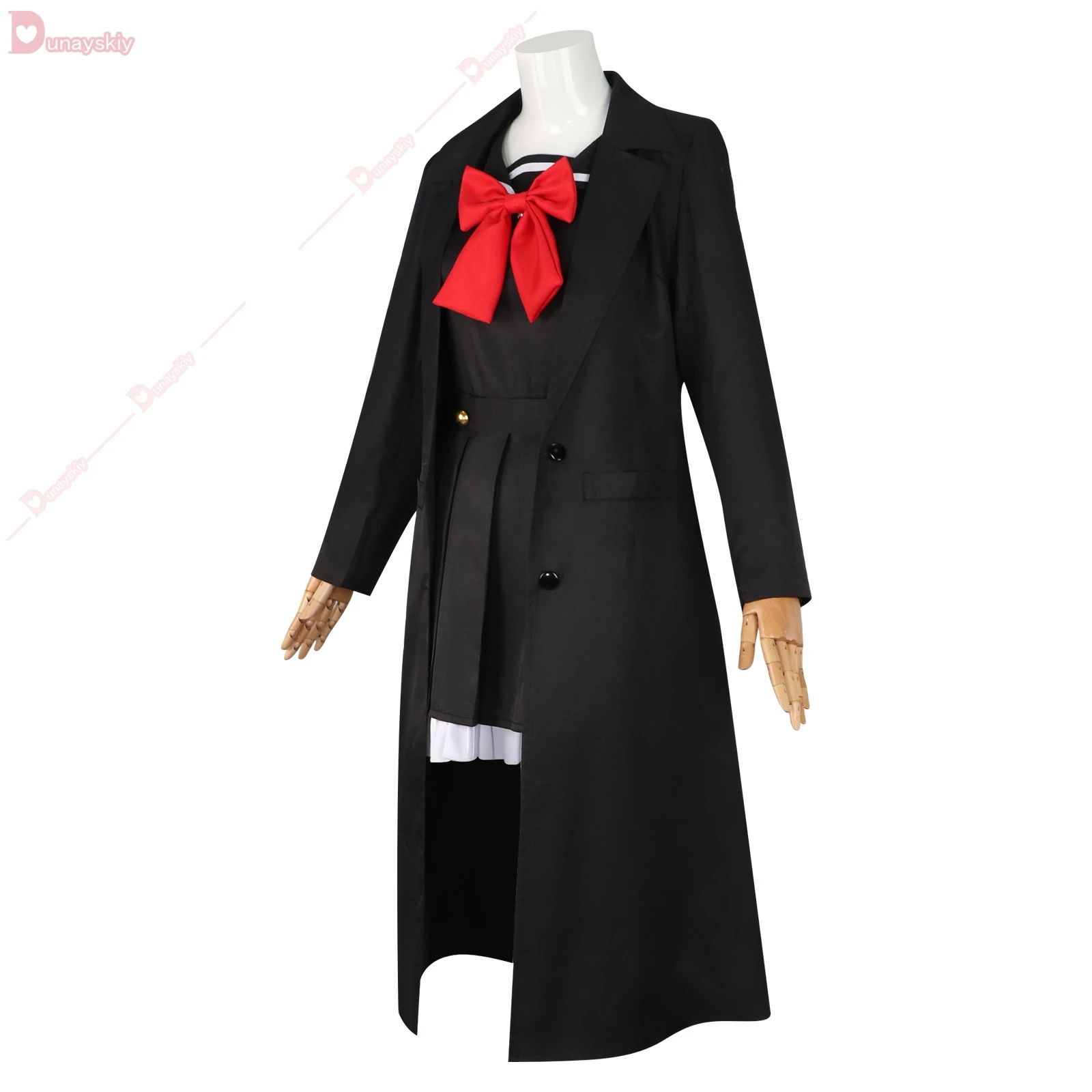 Anime Game Blue Archive Smiling Professor Cosplay Costume Wig Black JK Uniform Coat Skirt Shoes Woman Lovely Kawaii Party Suit