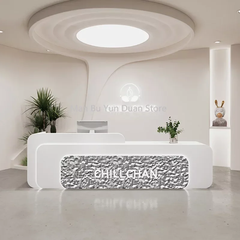 Мебель для ресепшн офисные компании асимметричная столешница длинный Угол