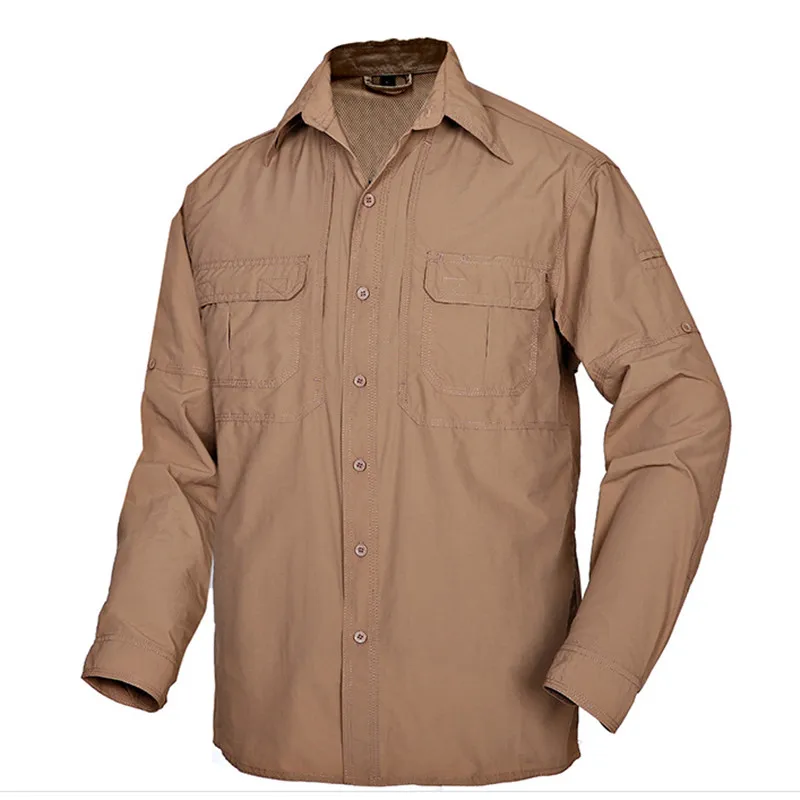 

Men's Tactical Shirt Army Training Quick Drying Long Sleeve Sun/SKin Protection Hiking Walking Sports Tee Shirt Tops