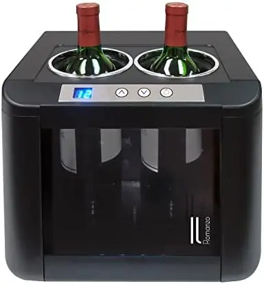 

IL-OW002 Refrigerator 2-Bottle Chiller Regrigerator with Open Countertop Freestanding Design, Wine Cooler with Adjustable Tempe