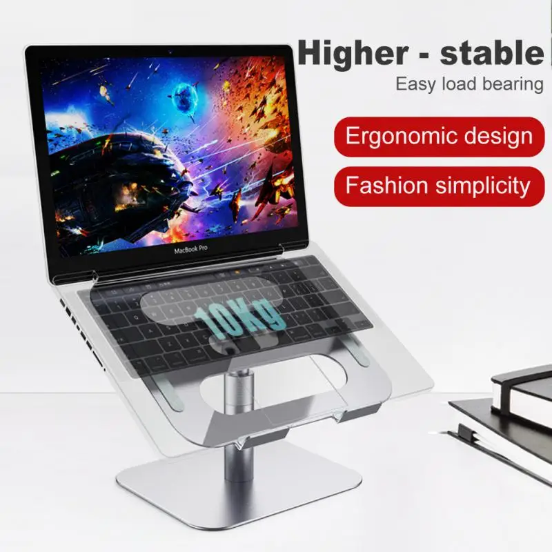 

Laptop Stand Aluminium Alloy Adjustable Notebook Holder Multi-Angle Height Ventilated Laptop Stand Work With MacBook Air Pro