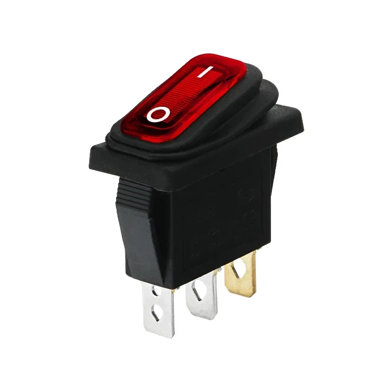 Водонепроницаемый длинный тумблер KCD3 3 Pin 12 В 5/20/100 шт