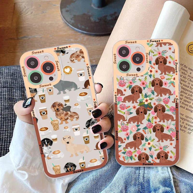 

Dachshund Dog Phone Case for iPhone 11 12 13 Mini Pro Max 14 Pro Max Case shell