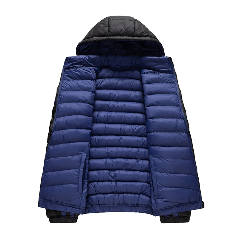 Reversible Hooded Removable Men's Coats Splicing Thickened Warm Male Jacket Winter Casual Sports Outwear Men Clothing