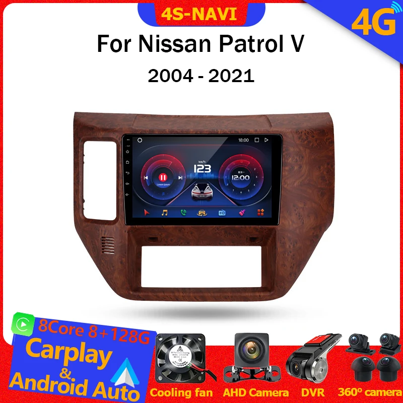 

Car Android Auto Radio Multimedia Player For Nissan Patrol V Y61 2004 - 2021 GPS Navigation Head Unit Carplay Autoradio WiFi 4G