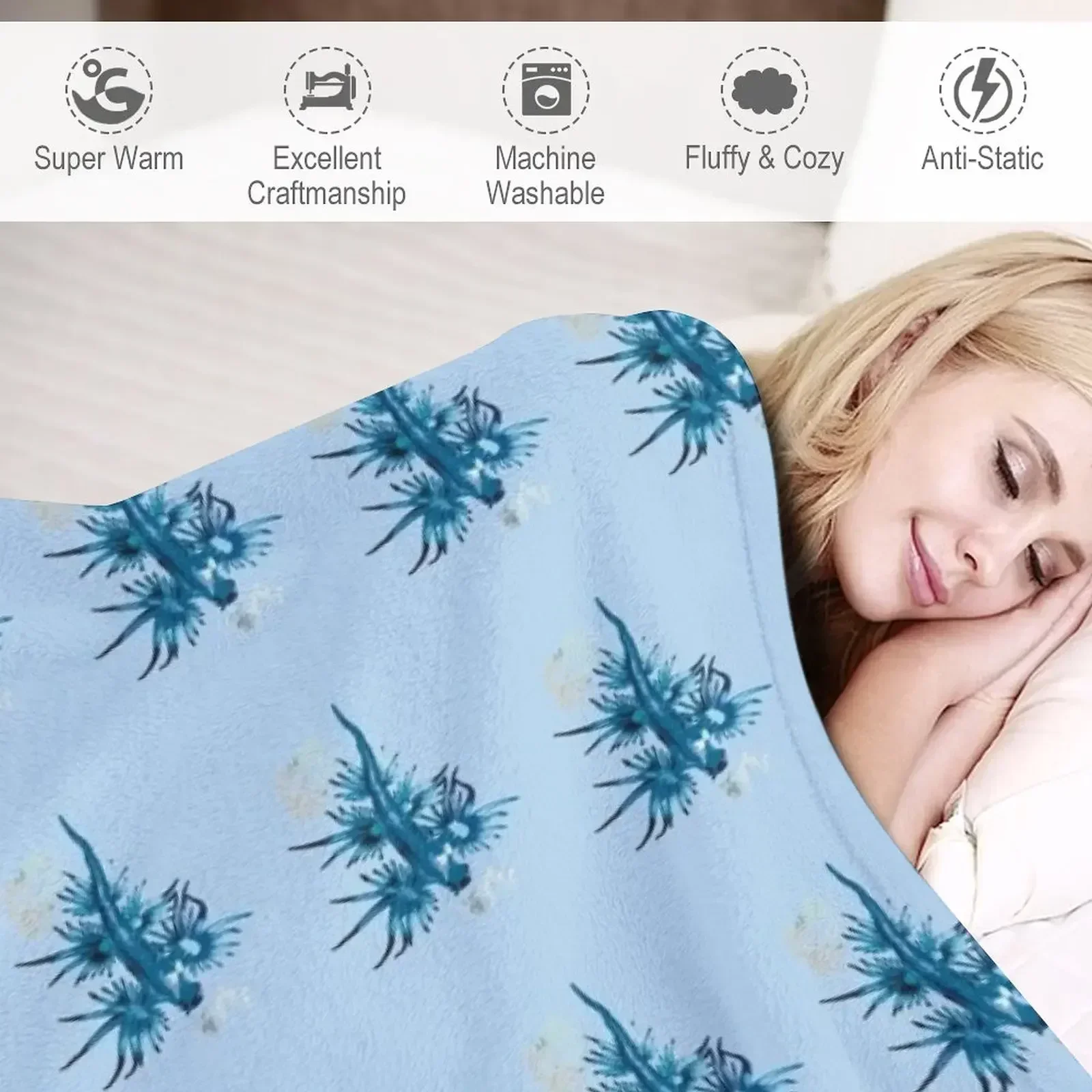 Голубой Дракон Глюсус Атлантический Морской слизник Одеяло Роскошные