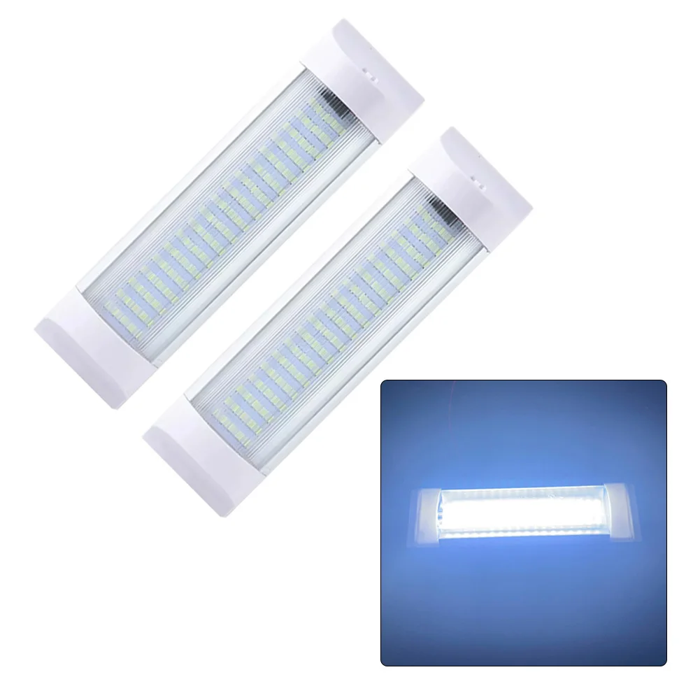 

2pcs 72LED Indoor Wide Lamp Tube Truck Compartment Lamp Reading Lights Tube 12V24V RV Truck Roof Lamp Car Interior LED Light