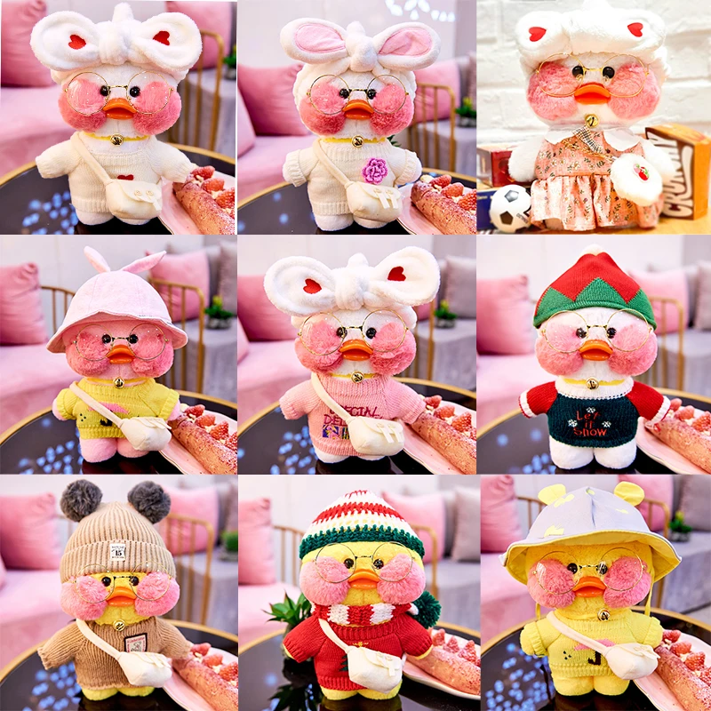 

2021 New Cute Kawaii 30CM Net red Little Yellow Duck Doll Plush Toy Hyaluronic Acid Duck Doll Girl's Birthday Plush Gift Toy