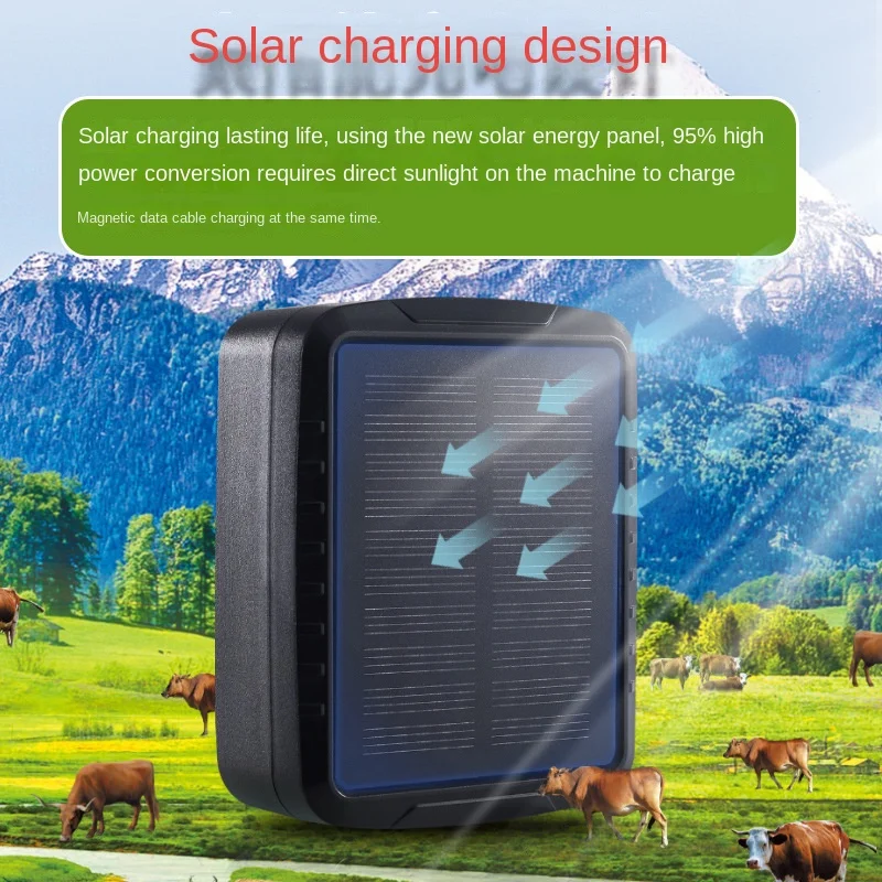 

Solar Tracker GPS Grazing Cattle Sheep Horse Waterproof Tracking Device Anti-Lost Beidou Satellite Positioning