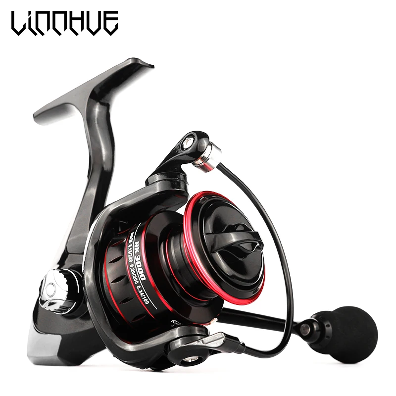 

LINNHUE New Fishing Reel HK1000-7000 Metal Ball Grip 8kg 5.2:1 Gear Ratio High Speed Spinning Reel Carp Fishing Reels Saltwater