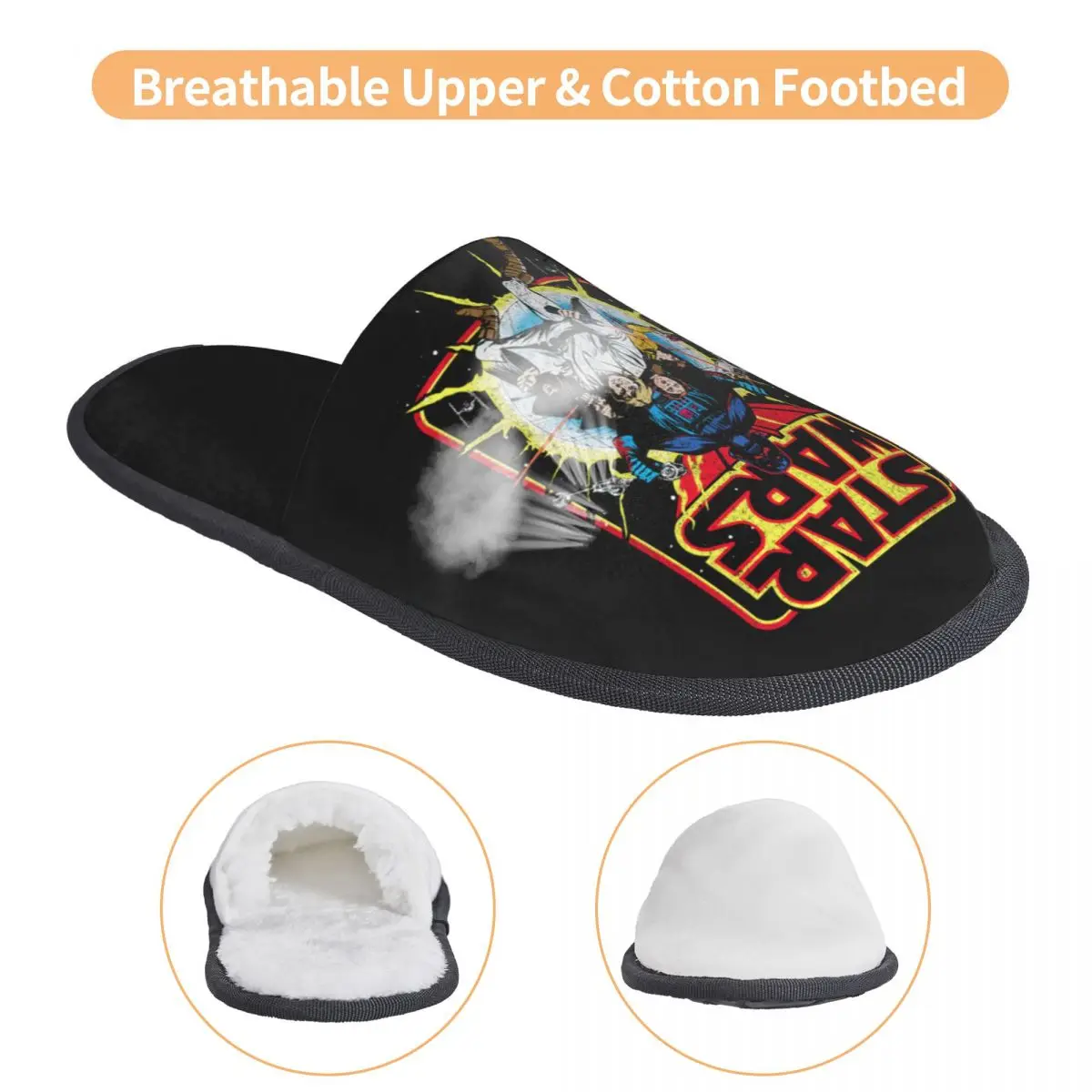 Зимние тапочки в стиле ретро Звездные войны комиксы товары домашние меховые