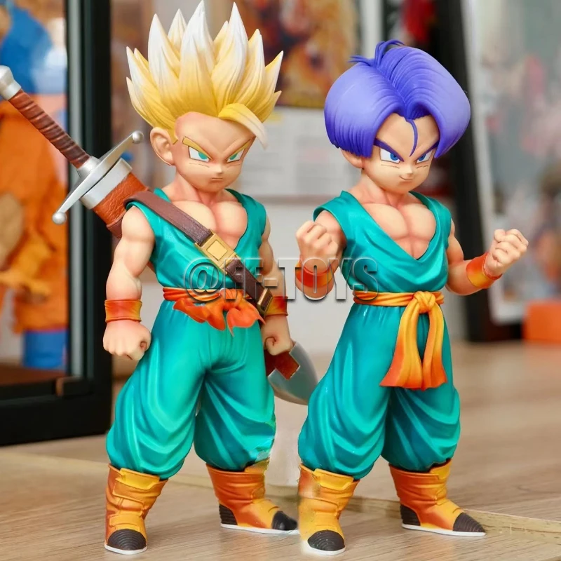 

18CM Anime Dragon Ball Z Kid Trunks Figure Super Saiyan Gotenks PVC Action Figures Collection Model Toys for Children Gifts