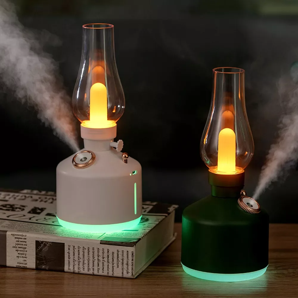 

NEW2023 Cool Mist Humidifier Quiet Ultrasonic Air Humidifiers for Bedroom Aromatherapy Diffuser USB Mini Fuel Lamp LED Light