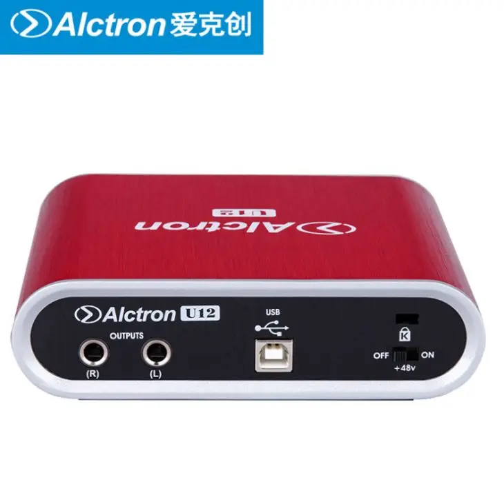 

OEM Factory Alctron U12 Sound Card 24Bit Dual Channel USB Audio Interface Livestream Singing Broadcasting Recording