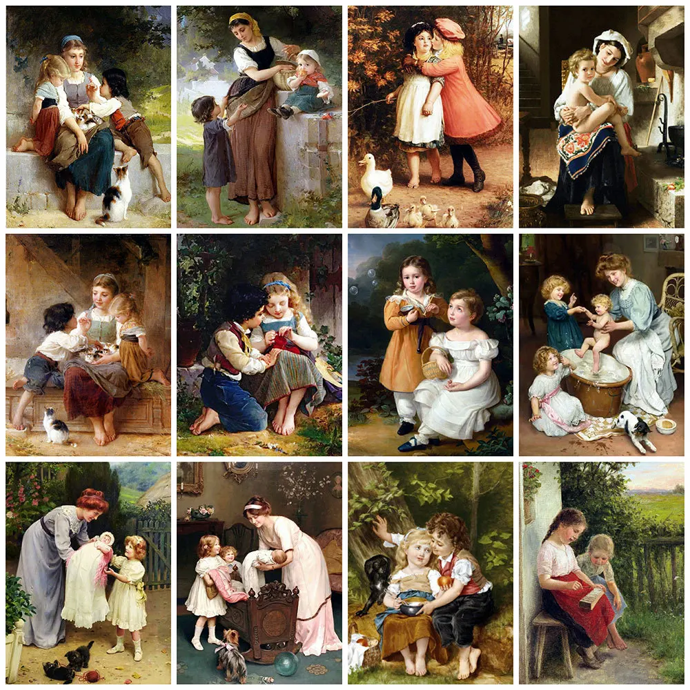 

MomoArt DIY Diamond Embroidery Girl Cross Stitch Diamond Painting Portrait New Arrival Full Square Rhinestone Picture Home Decor