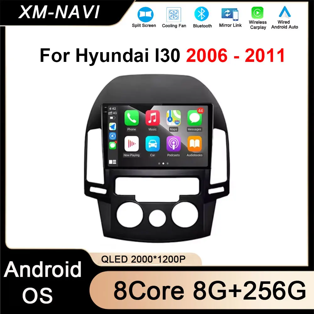 Автомобильный радиоприемник Android 14 мультимедийный видеоплеер для Hyundai I30 2006-2011