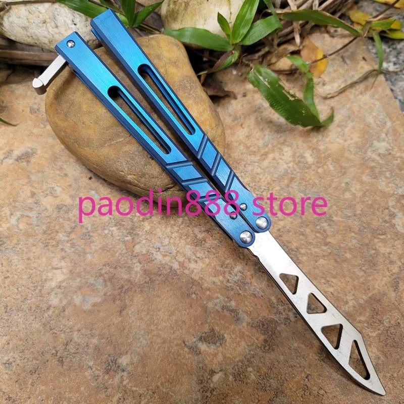 

Theone Butterfly нож для тренера BRS Alpha Beast Channel AB Titanium Handle D2 система втулок лезвия Jilt Ножи EDC с бесплатным качанием
