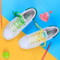 1 pair fashion flat shoelaces colorful casual sneakers shoes laces candy gradient party special shoestrings rinbow color