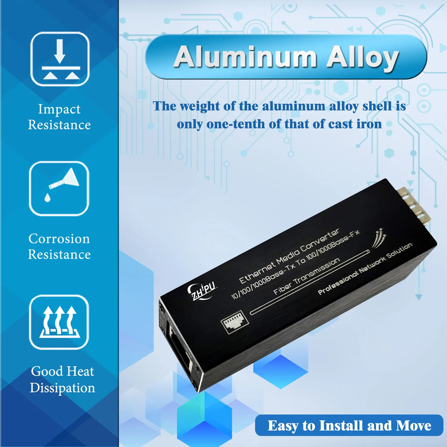 Мини-гигабитный оптоволоконный медиаконвертер 10/100/1000 Мбит/с Ethernet с