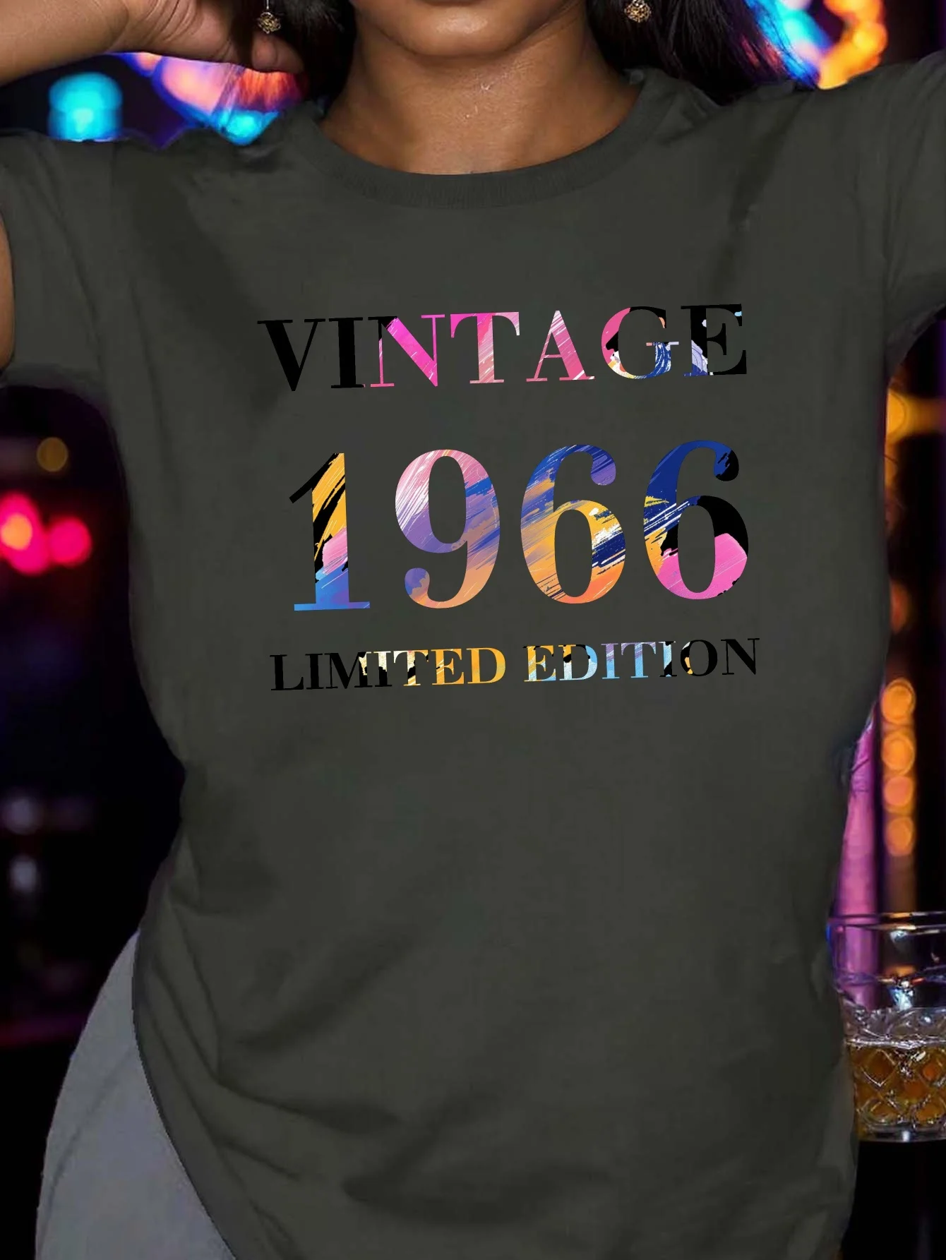 Винтажная Женская футболка из чистого хлопка ограниченной серии 1966