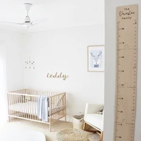 nordic wooden growth chart for kids children room wall decoration baby height meter inch measurement gauge ins nursery decor