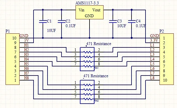 5 шт. TB361 8-канальный преобразователь логического уровня IIC I2C двунаправленный