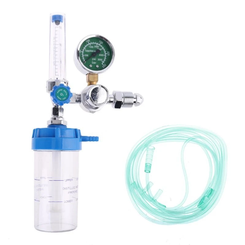 

Oxygen Pressure Regulator Inhalator Gauge O2 Pressure Reducing Valve G5/8 Inch Flow Meter Absorber Buoy Type Inhalator