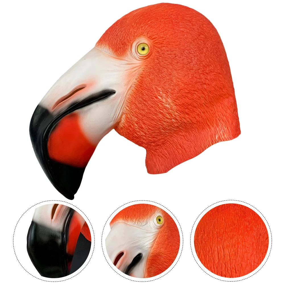 Хэллоуин косплей голова фламинго дизайн маска забавная имитация карнавальная