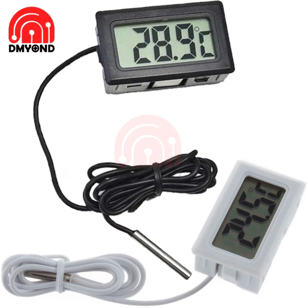 

FY-10 LCD Digital Thermometer Sensor Thermometer Aquarium Refrigerator Kit with Cable 3M Suitable for Indoor Measurement