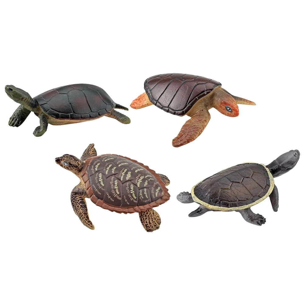

Turtle Model Toy Plastic Ocean Animals Tortoise Land Figurine Ornament Desktop Kids Mini Toys