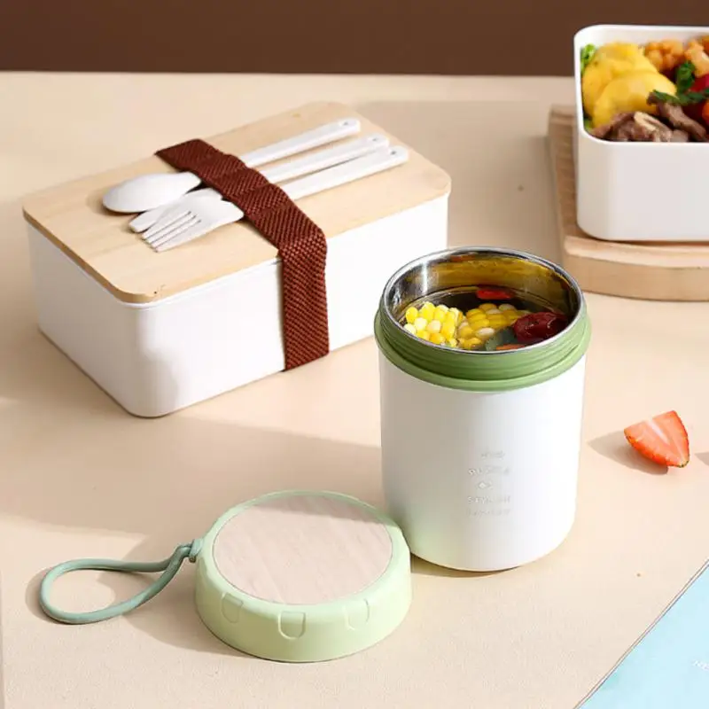 

Portable Outdoor Soup Cup Porridge Milk Milk Cup Stainless Steel Insulated Convenient Breakfast Cup Lunch Box