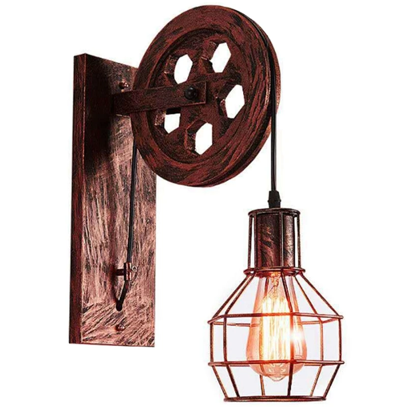 

Country Wall Lamp Industrial Retro Wall Lamp Creative Wrought Iron Wall Lamp Personalized Restaurant Corridor Aisle Lamp