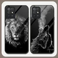 wolf dog cat bird lion tiger animal phone case glass for huawei p40proplus p30 p40 p50 p20 p9 psmartp z pro plus 2019 2021