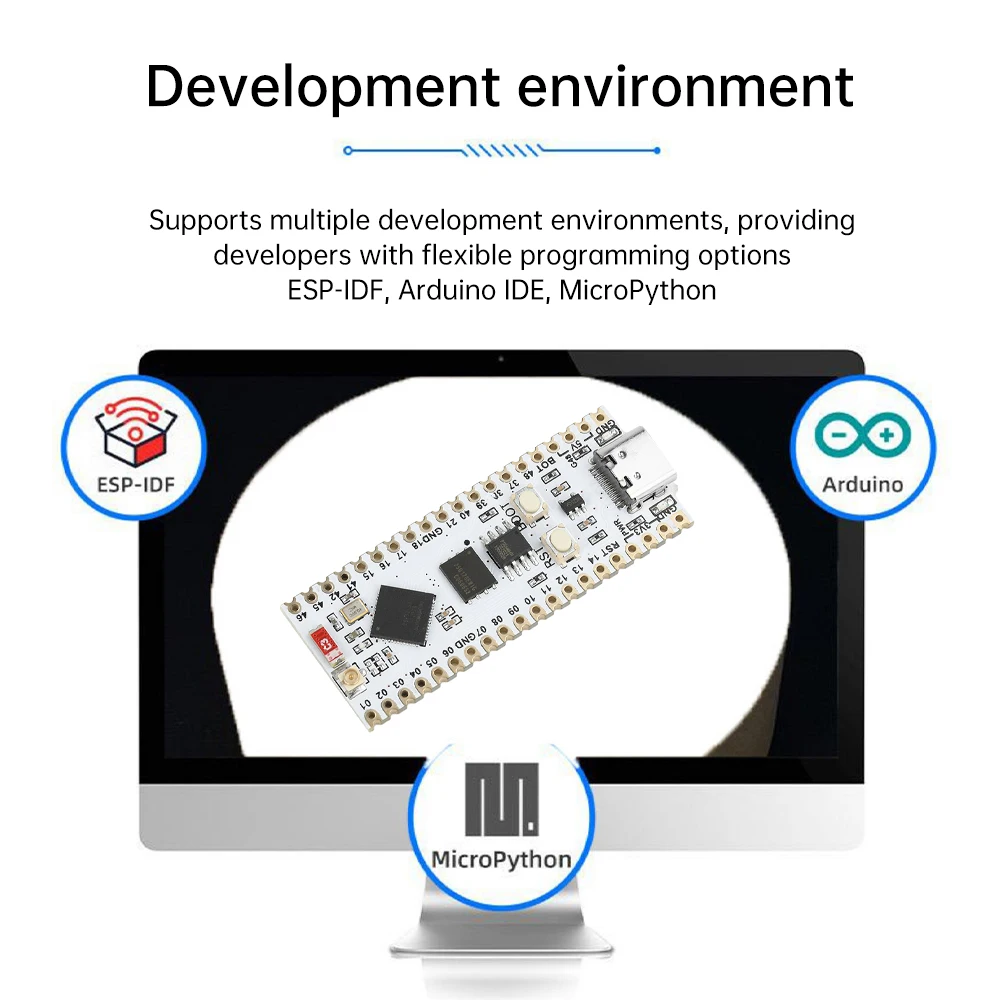 Модуль ESP32-S3 NANO WIFI Bluetooth макетная плата типа C ESP32-S3-N16R8 Встроенная антенна Внешняя